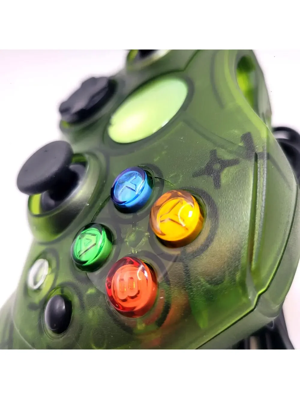 Xbox Clear Green Wired S-Type Analog Controller for Original Xbox Console